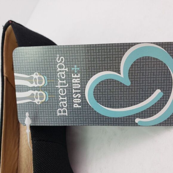 Baretraps Posture+ Perrie Womens Sz 5.5 Black Slip On Formal Ballet Flats Shoes - Picture 12 of 16